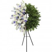 Corona Grande con Iris, Gladiolos y Azucenas