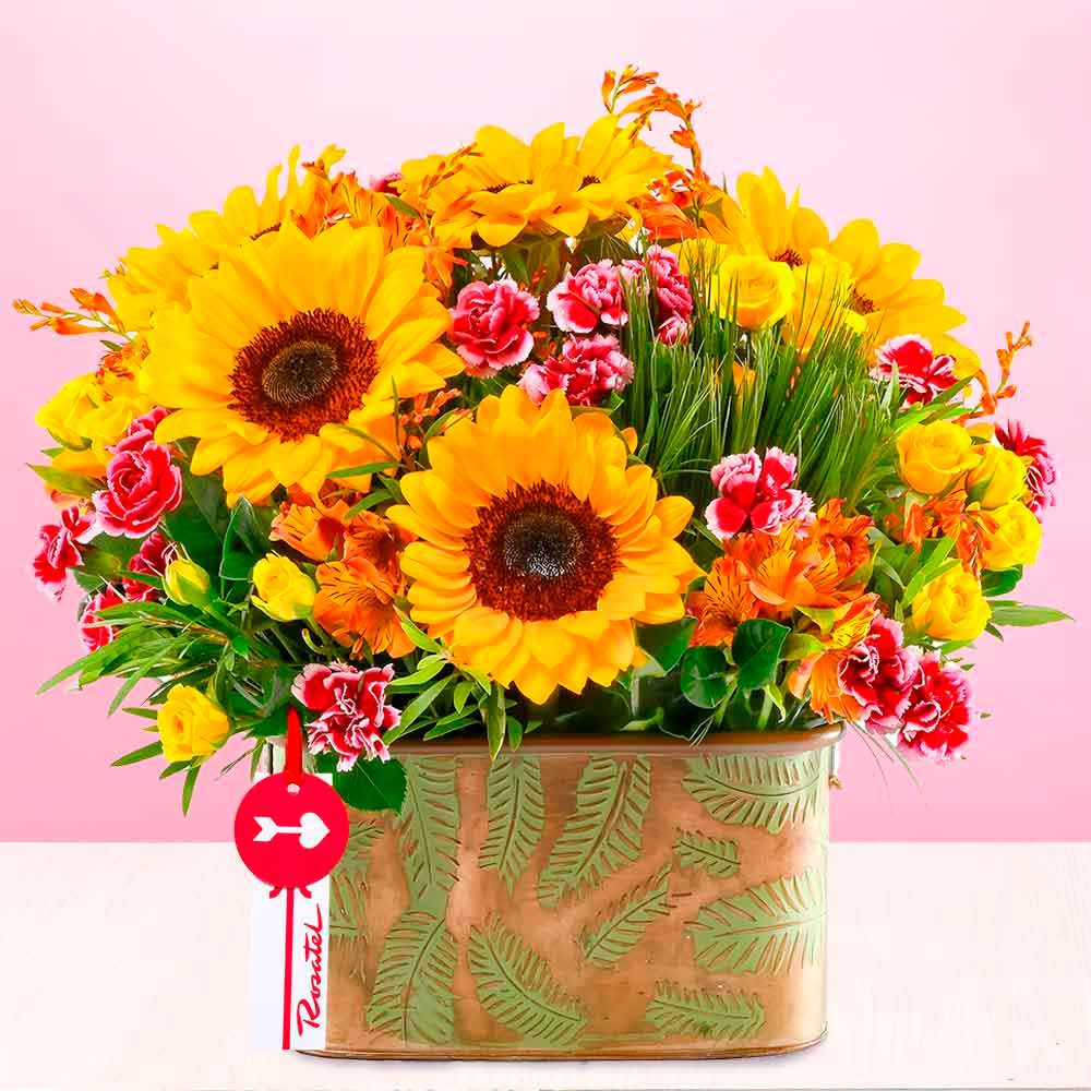 Arreglo Girasoles Primaverales Rosatel