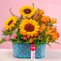 Arreglo con Girasoles y Flores Rosatel