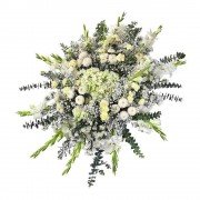 Lágrima Sin Trípode con Gladiolos, Hortensias, Clavelines y Flores Varias