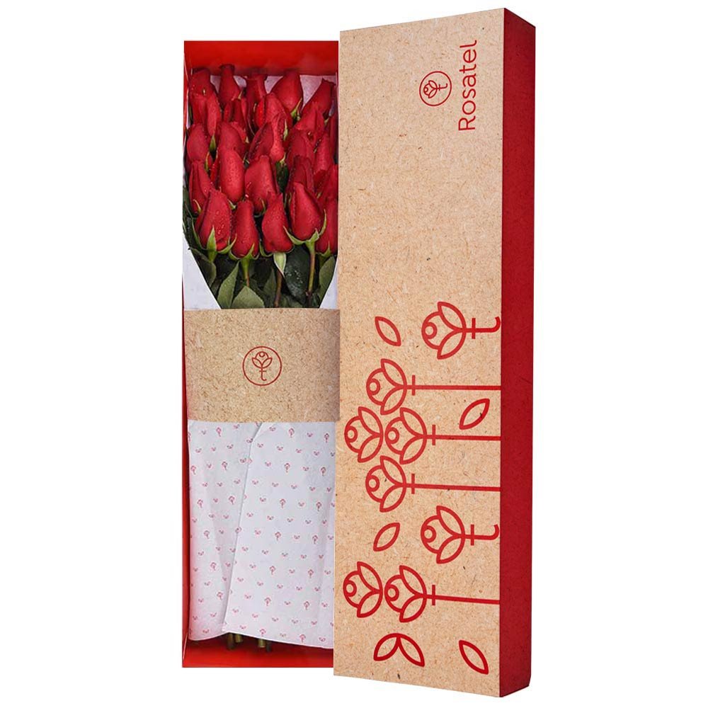 Envío flores 25 rosas rojas hermosas flores de amor Rosatel Chiclayo