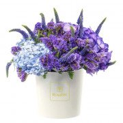 Sombrerera Crema Mediana con Flores