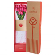 Caja Natural con 12 Tulipanes