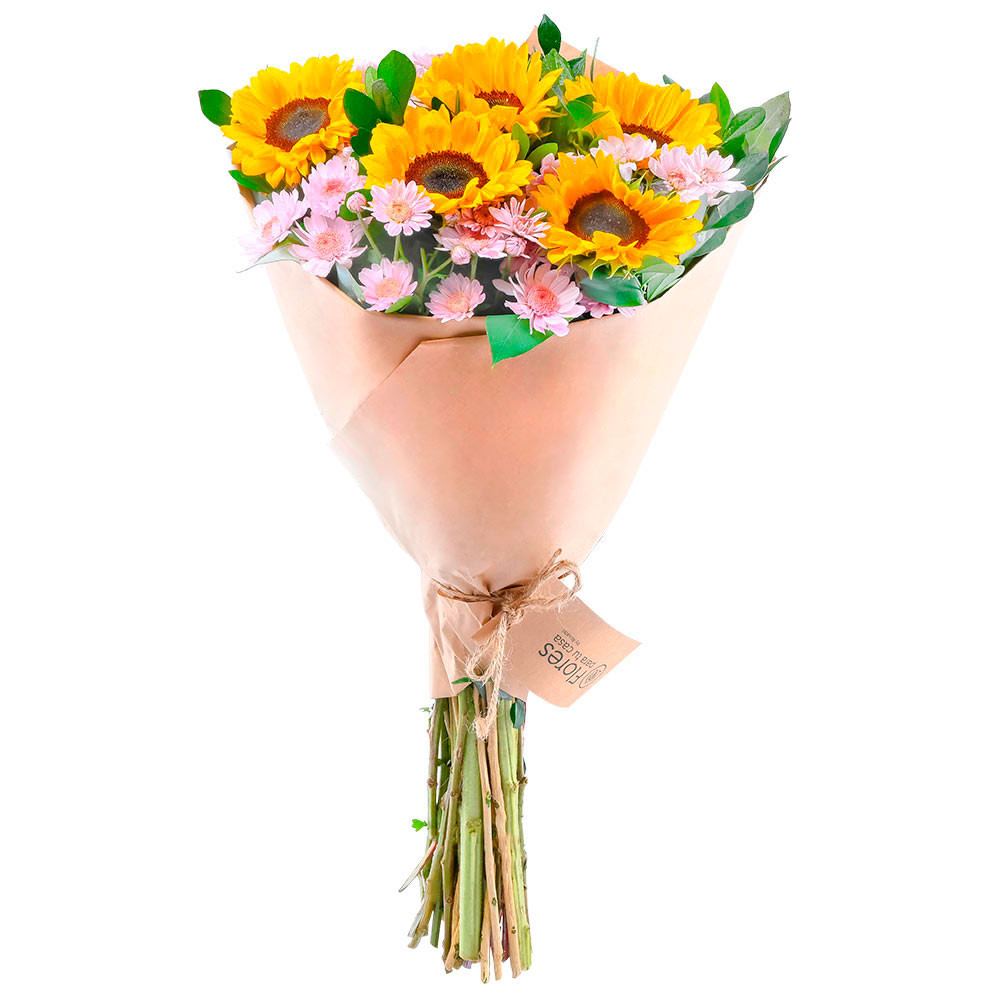 Envío flores para tu casa con girasoles en ramo Rosatel Chiclayo