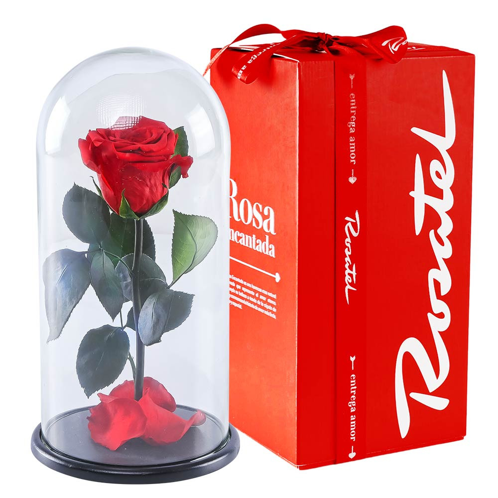 Rosa Encantada en Caja Roja Rosatel