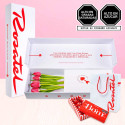 Caja 6 Tulipanes Rojos y Chocolates Bom 5 Unid. Rosatel