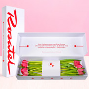Caja Blanca Rosatel con 15 Tulipanes