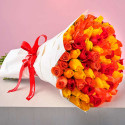 Ramo energía y pasión con 100 rosas de colores vibrantes Rosatel