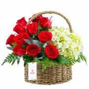 Canasta Rosas Rojas de Amor