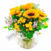 Arreglo con Girasoles y Flores
