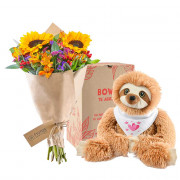 Ramo de Flores y Bowie Corazones