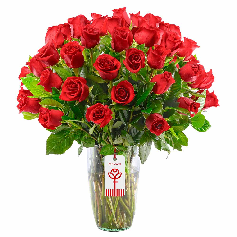 Arreglo con 50 Rosas de Amor Rosatel
