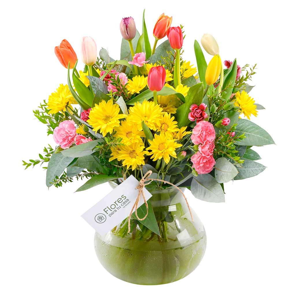 Arreglo Tulipanes Variados y Flores Rosatel