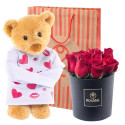 Arreglo de Rosas y Hugo Loco Amor Rosatel