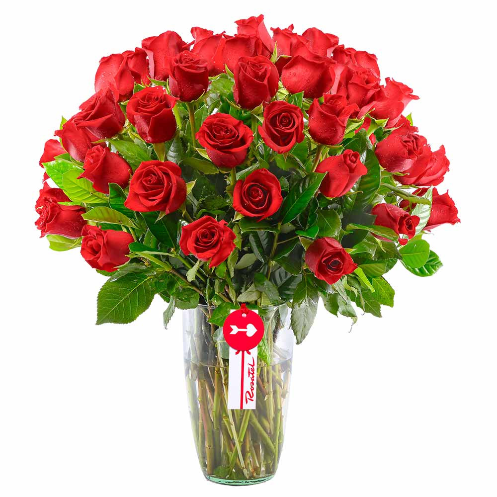 Arreglo con 50 Rosas de Amor Rosatel