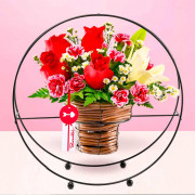 Arreglo Aro Rosas y Flores