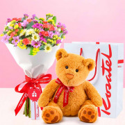 Ramo Primavera y Peluche Hugo