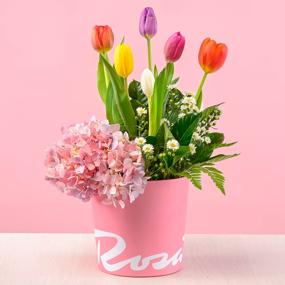 Arreglos de tulipanes dulce encanto Rosatel