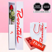 Caja Rosatel 1 Rosa y Chocolates Bom 5 unids.