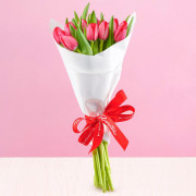 Ramo Amor con 15 Tulipanes Rojos