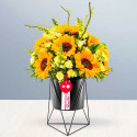 Arreglo Elegancia de Girasoles Rosatel