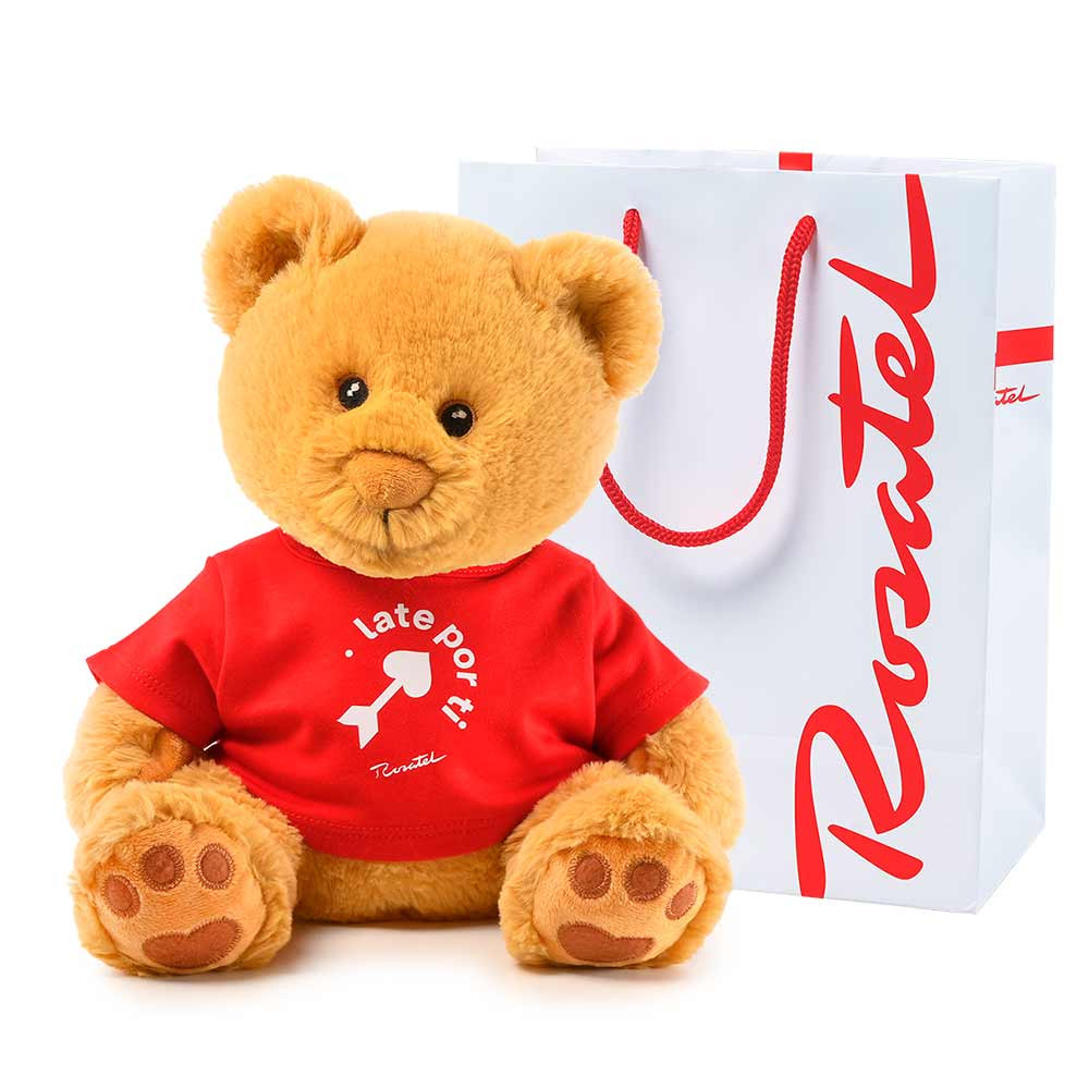 Peluche Hugo corazón late por ti Rosatel