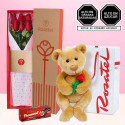 Rosas de amor, peluche Hugo y Peccanroll