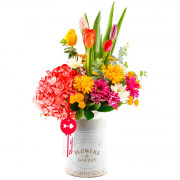 Arreglo Vintage Primaveral Tulipanes