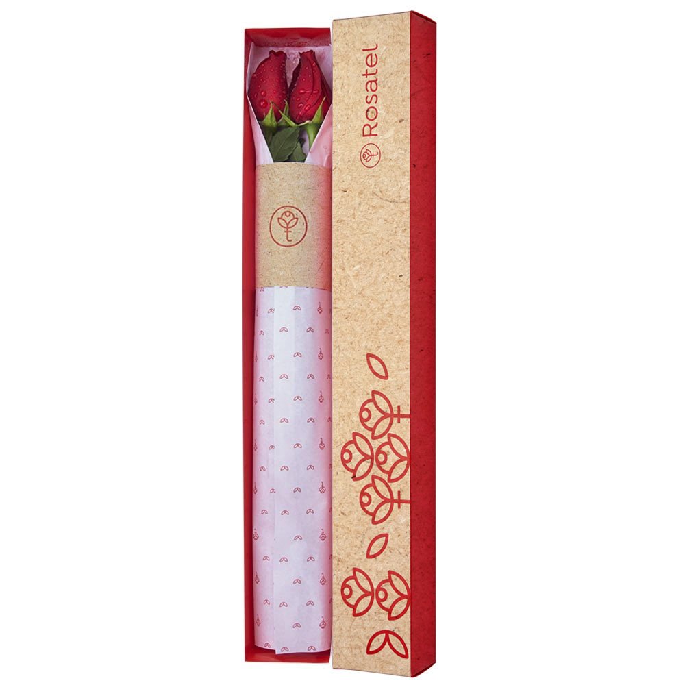 Caja 3R Natural con 2 Rosas Rosatel