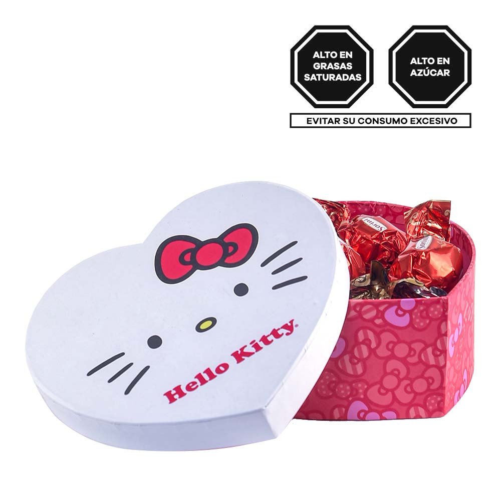 Caja Corazón Lazos de Hello Kitty con Bombones Sorini Rosatel