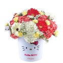 Sombrerera Lazos Hello Kitty con Hortensias y Flores Rosatel
