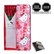 Caja Corazones Hello Kitty 12 Rosas y Bombones Sorini