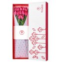 Caja Blanca con 12 Tulipanes Rosatel