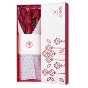 Caja Blanca con 9 Rosas