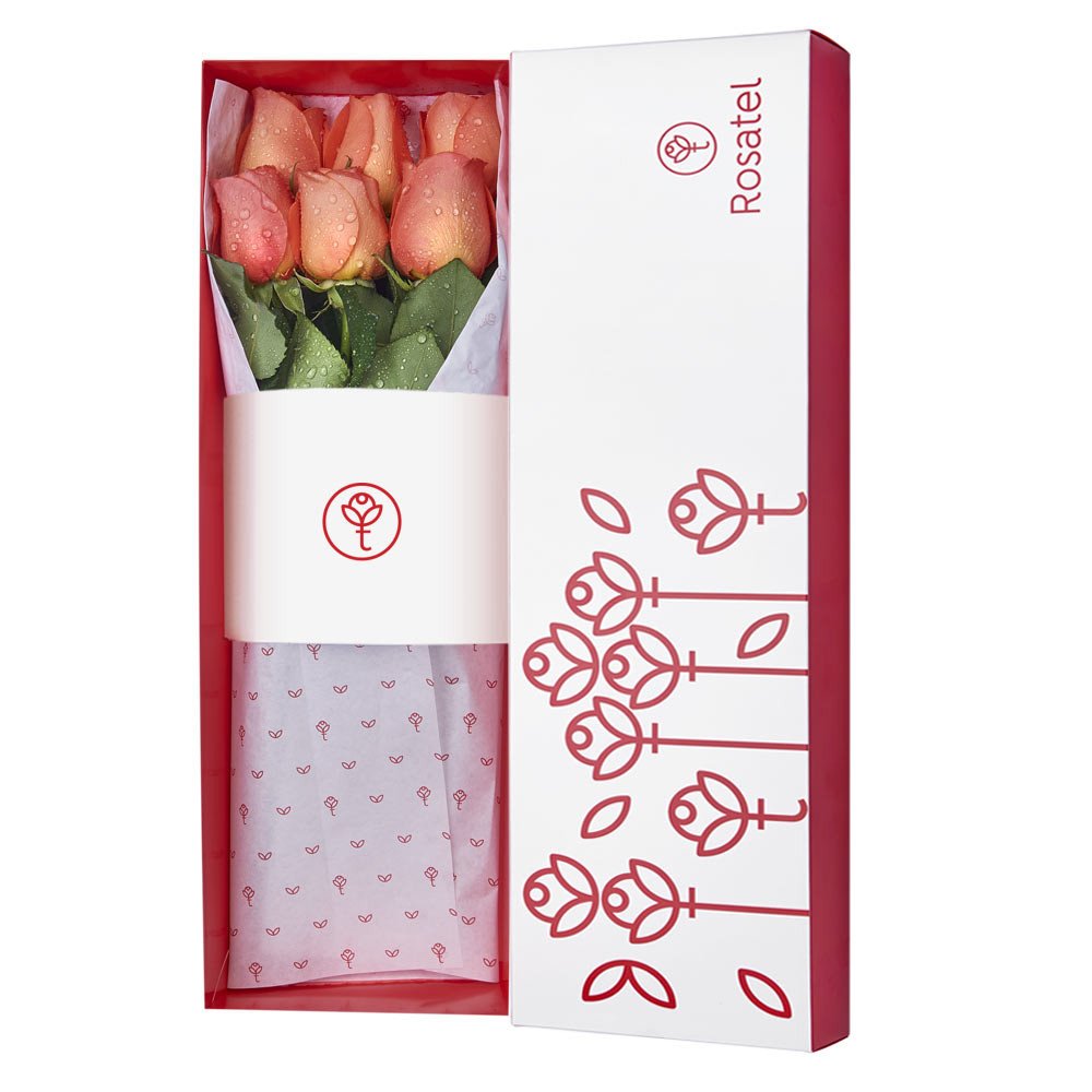 Abrumador visual Darse prisa Compra online caja blanca con 6 rosas para mi novia Rosatel Lima