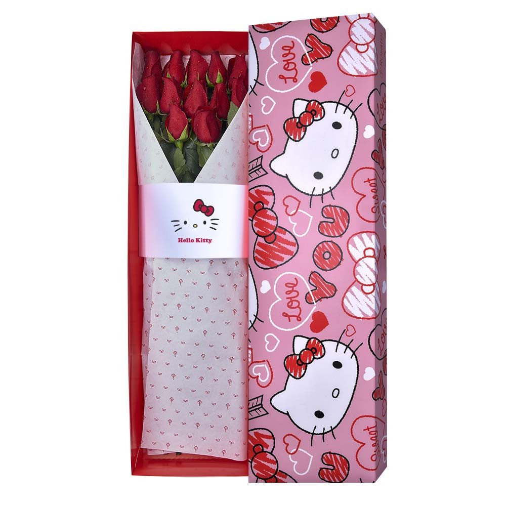 Caja Corazones Hello Kitty 12 Rosas Rosatel