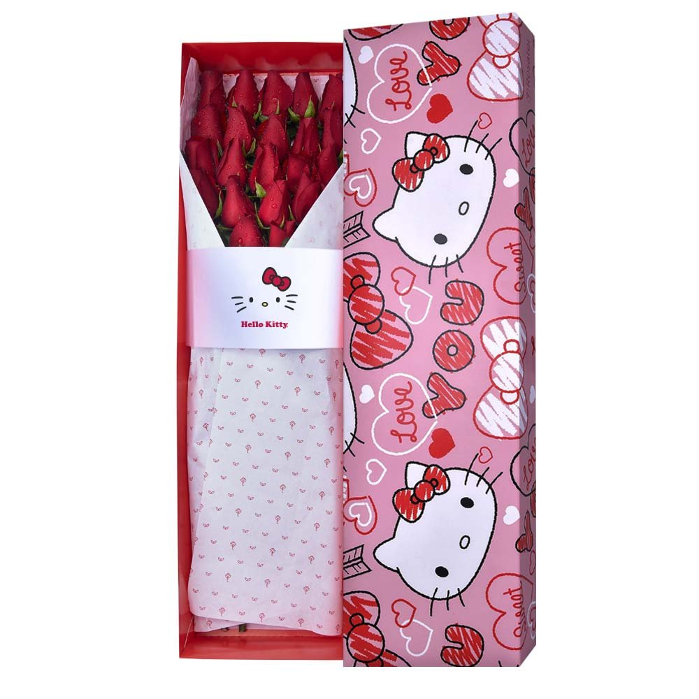 Caja Corazones Hello Kitty 24 Rosas Rosatel