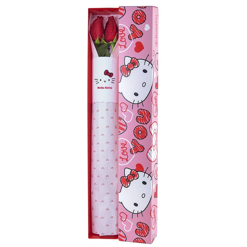 Caja Corazones Hello Kitty con 2 Rosas Rosatel