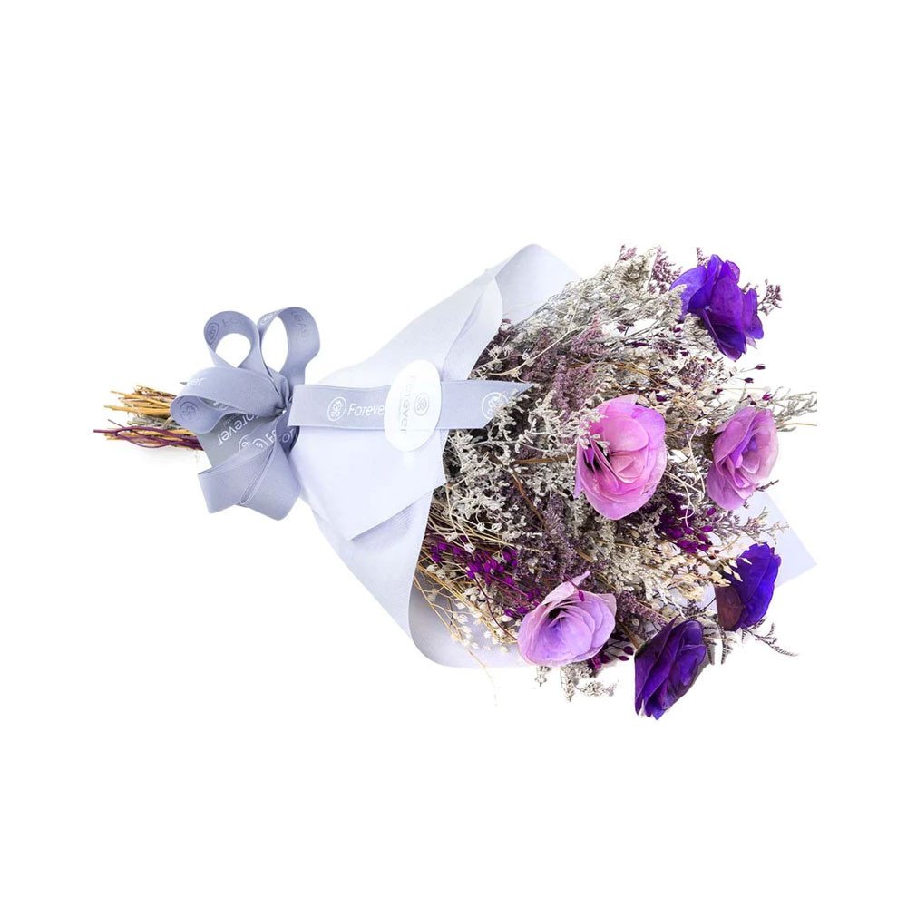 Ramo Lila Rosas Flores Secas Rosatel