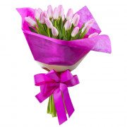 Ramo con 25 Tulipanes Rosados