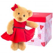 Huguette con Vestido Rojo