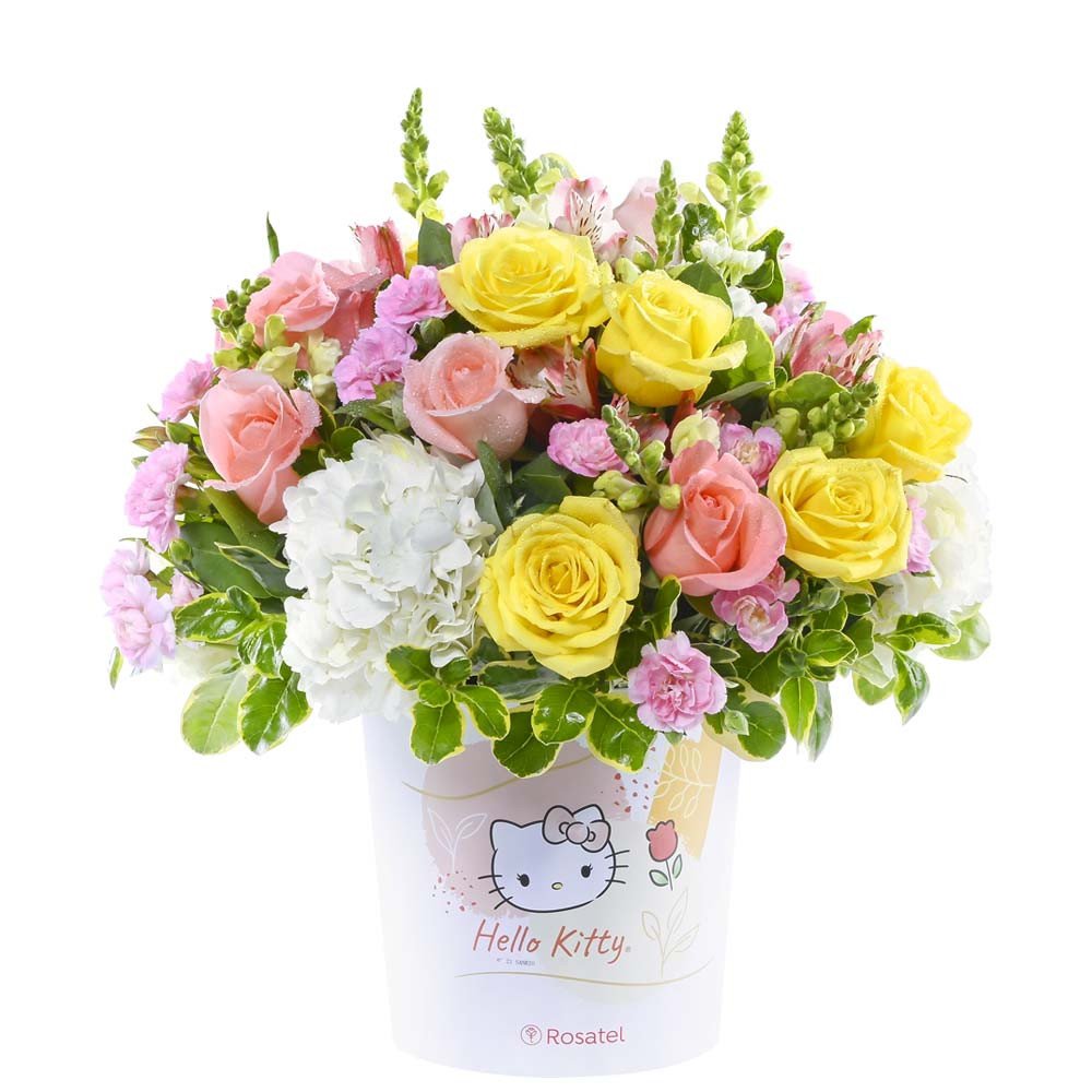 Sombrerera Línea Floral Hello Kitty Rosas y Flores Rosatel