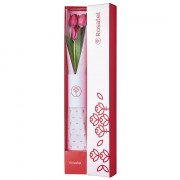 Caja Blanca con 3 Tulipanes