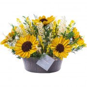 Arreglo Girasoles Maguei y Flores Secas