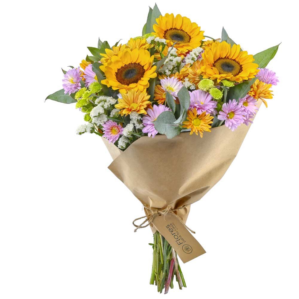 Ramo de flores para mi amor con 3 girasoles Rosatel Lima