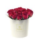 Sombrerera Crema Mediana con 12 Rosas Rosatel