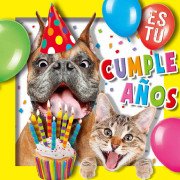 Tarjeta 3D Cumpleaños Celebramos Todos