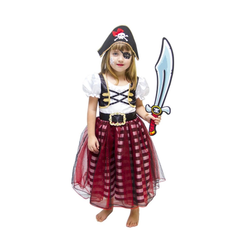 Disfraz Niña de Pirata 104-110 Rosatel