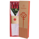 Caja Natural con 6 Rosas Rosatel
