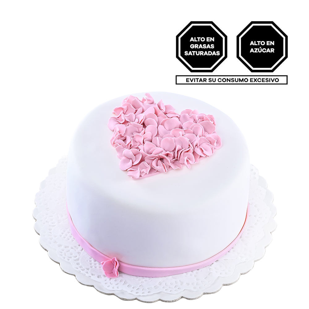 Torta Corazón de Pétalos Delivery para mamá, Rosatel Lima